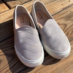 KEDS DOUBLE DECKER WAVE GRAY CANVAS SLIP-ON Sz 7